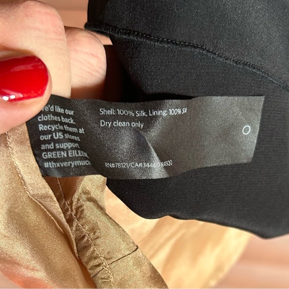 NWT EILEEN FISHER Sequined Rivulet on Silk Crepe deChine ROSEWATER Dress S - Picture 7 of 7